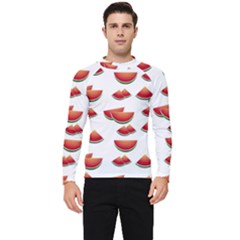 Summer Watermelon Pattern Men s Long Sleeve Rash Guard by Dutashop