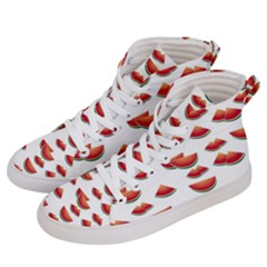 Summer Watermelon Pattern Women s Hi-top Skate Sneakers