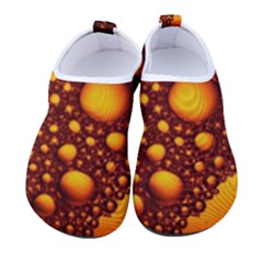 Bubbles Abstract Art Gold Golden Men s Sock-style Water Shoes by Dutashop