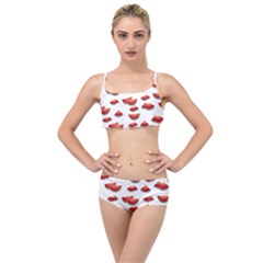 Summer Watermelon Pattern Layered Top Bikini Set by Dutashop