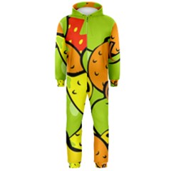 Fruit Food Wallpaper Hooded Jumpsuit (men)