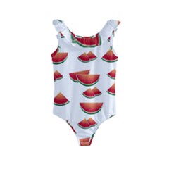 Summer Watermelon Pattern Kids  Frill Swimsuit by Dutashop