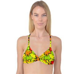 Fruit Food Wallpaper Reversible Tri Bikini Top by Dutashop