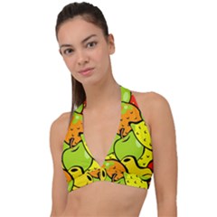 Fruit Food Wallpaper Halter Plunge Bikini Top