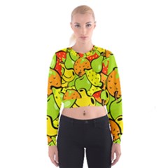 Fruit Food Wallpaper Cropped Sweatshirt