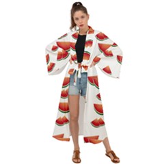 Summer Watermelon Pattern Maxi Kimono by Dutashop