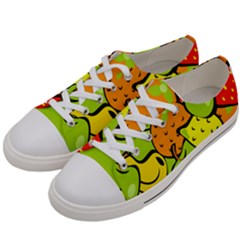 Fruit Food Wallpaper Women s Low Top Canvas Sneakers by Dutashop