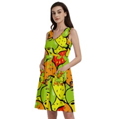 Fruit Food Wallpaper Sleeveless Dress With Pocket