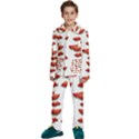 Summer Watermelon Pattern Kids  Long Sleeve Velvet Pajamas Set View1