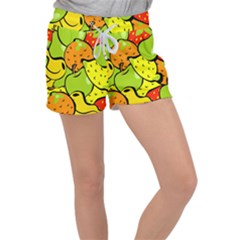 Fruit Food Wallpaper Women s Velour Lounge Shorts by Dutashop