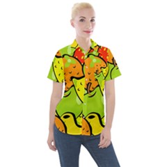 Fruit Food Wallpaper Women s Short Sleeve Pocket Shirt