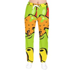 Fruit Food Wallpaper Women Velvet Drawstring Pants