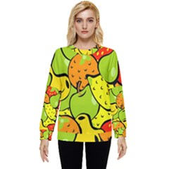 Fruit Food Wallpaper Hidden Pocket Sweatshirt