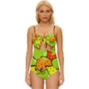 Fruit Food Wallpaper Knot Front One-Piece Swimsuit View1