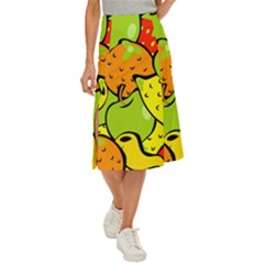 Fruit Food Wallpaper Midi Panel Skirt