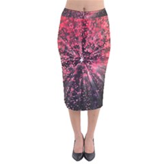 Abstract Background Wallpaper Velvet Midi Pencil Skirt by Bajindul