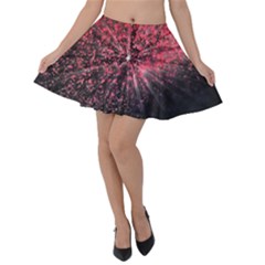 Abstract Background Wallpaper Velvet Skater Skirt