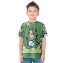 Ostrich Jungle Monkey Plants Kids  Cotton T-Shirt View1