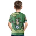 Ostrich Jungle Monkey Plants Kids  Cotton T-Shirt View2