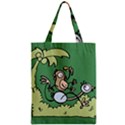 Ostrich Jungle Monkey Plants Zipper Classic Tote Bag View1