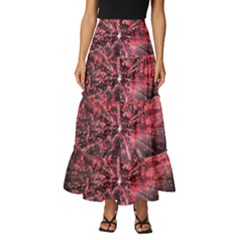 Abstract Background Wallpaper Tiered Ruffle Maxi Skirt by Bajindul