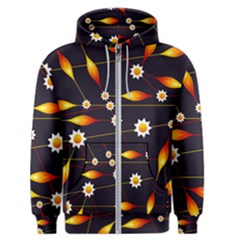 Flower Buds Floral Background Men s Zipper Hoodie