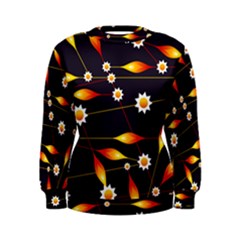 Flower Buds Floral Background Women s Sweatshirt