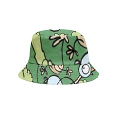 Ostrich Jungle Monkey Plants Bucket Hat (kids) by Bajindul