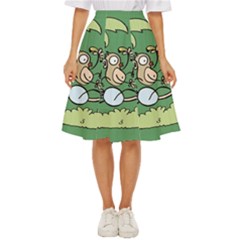 Ostrich Jungle Monkey Plants Classic Short Skirt by Bajindul