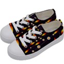 Flower Buds Floral Background Kids  Low Top Canvas Sneakers View2