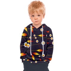 Flower Buds Floral Background Kids  Overhead Hoodie