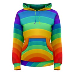 Rainbow Background Colorful Women s Pullover Hoodie