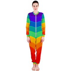 Rainbow Background Colorful Onepiece Jumpsuit (ladies)