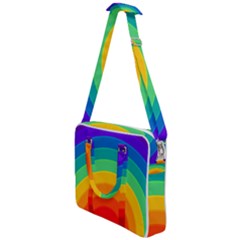 Rainbow Background Colorful Cross Body Office Bag by Bajindul