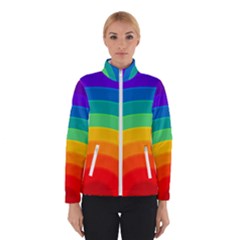 Rainbow Background Colorful Women s Bomber Jacket