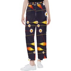 Flower Buds Floral Background Women s Pants  by Bajindul