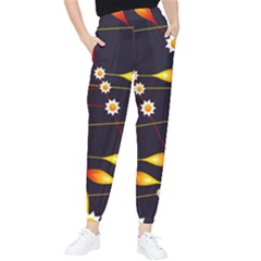 Flower Buds Floral Background Women s Tapered Pants by Bajindul