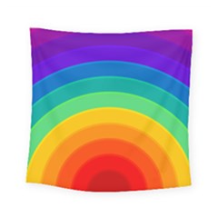 Rainbow Background Colorful Square Tapestry (small)