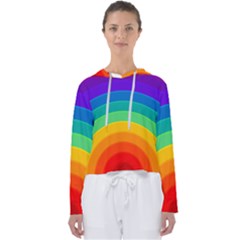 Rainbow Background Colorful Women s Slouchy Sweat by Bajindul