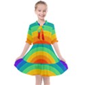 Rainbow Background Colorful Kids  All Frills Chiffon Dress View1