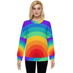 Rainbow Background Colorful Hidden Pocket Sweatshirt