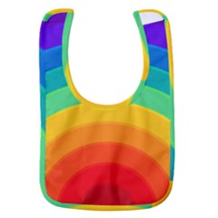 Rainbow Background Colorful Baby Bib by Bajindul