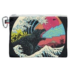 Retro Wave Kaiju Godzilla Japanese Pop Art Style Canvas Cosmetic Bag (xl) by Modalart