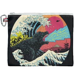 Retro Wave Kaiju Godzilla Japanese Pop Art Style Canvas Cosmetic Bag (xxxl) by Modalart