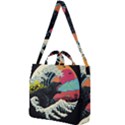 Retro Wave Kaiju Godzilla Japanese Pop Art Style Square Shoulder Tote Bag View1