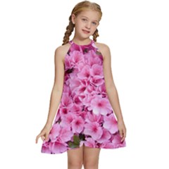 Beautiful Tree Flowers Kids  Halter Collar Waist Tie Chiffon Dress by 1212