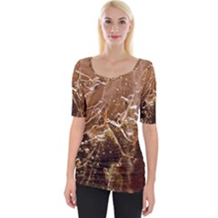 Ice Iced Structure Frozen Frost Wide Neckline T-shirt