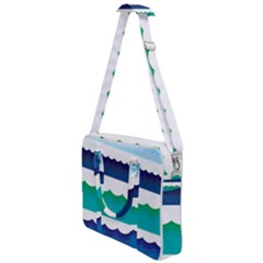 Water Border Water Waves Ocean Sea Cross Body Office Bag by Amaryn4rt