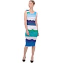 Water Border Water Waves Ocean Sea Sleeveless Pencil Dress View3