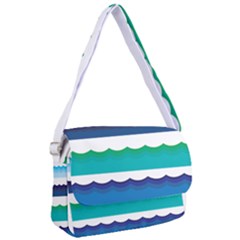 Water Border Water Waves Ocean Sea Courier Bag by Amaryn4rt